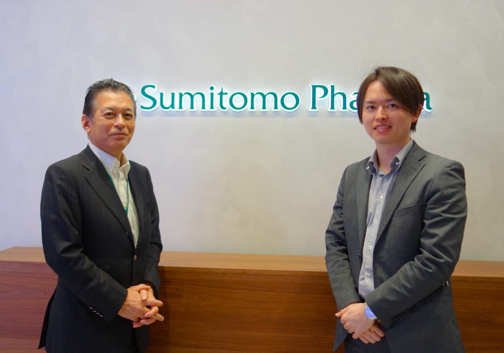 図版 住友ファーマ株式会社 フロンティア事業推進室 駒野さんと鎌田さん