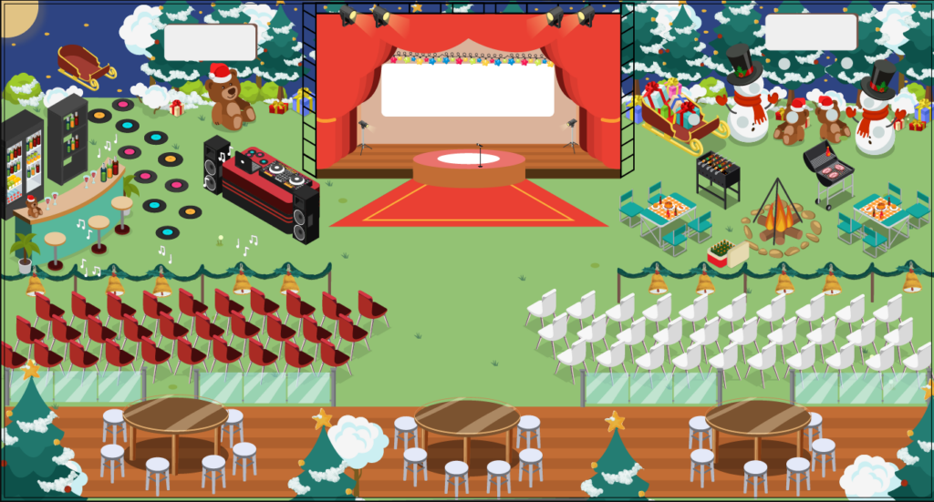 図版 雪に覆われたクリスマスの森